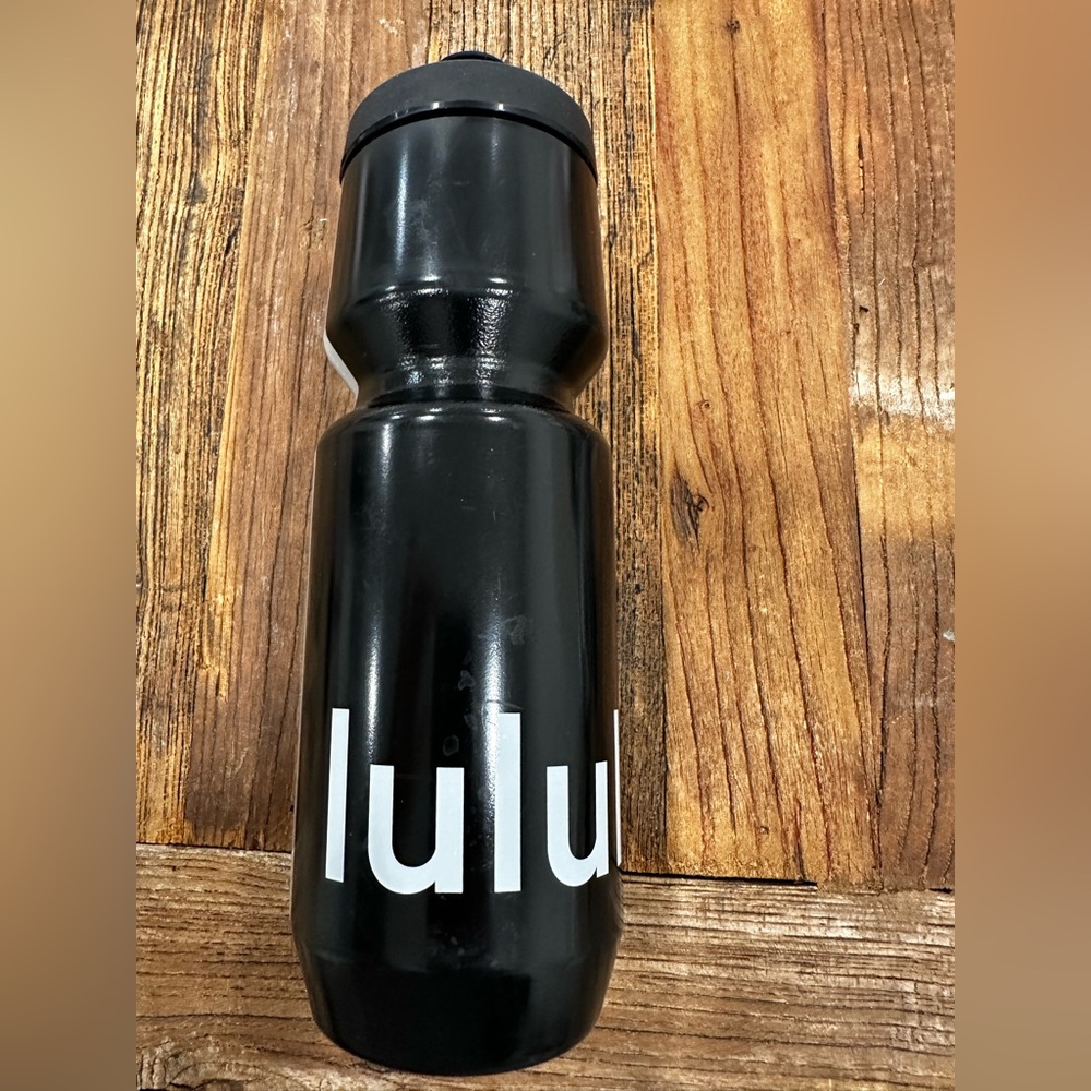 lululemon athletica Black Water Bottle with White Logo - Picture 1 of 6